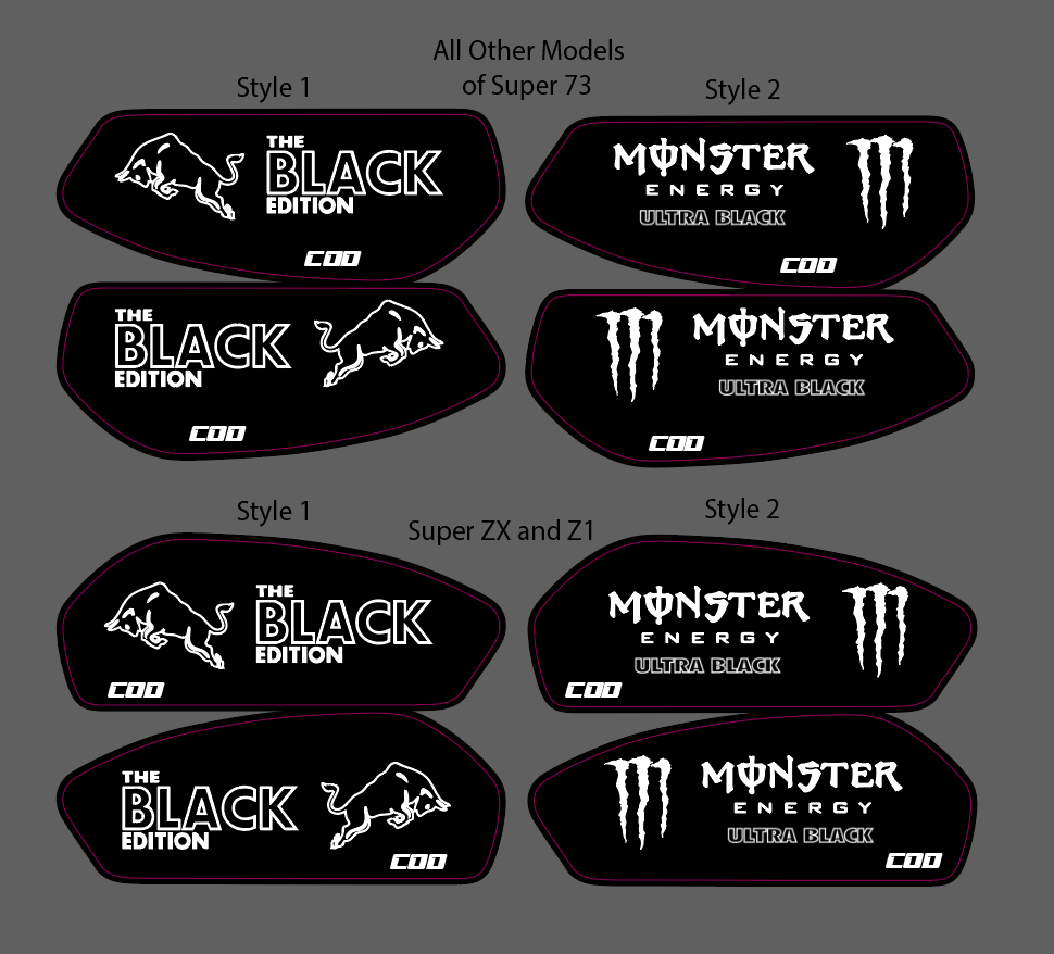 Super 73 Battery Decal Energy Edition
