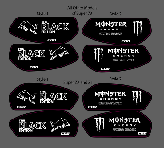 Super 73 Battery Decal Energy Edition